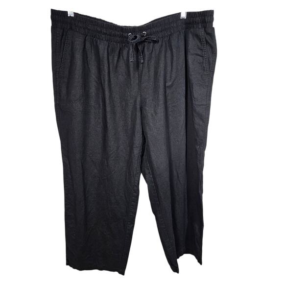Amazon Essentials Black Linen Women's Pants Size XXL - Picture 2 of 11